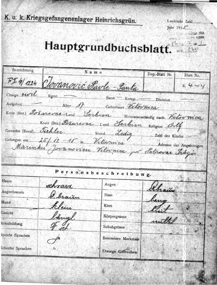 zarobljenicki list